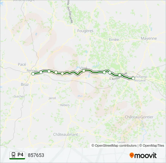 P4 Train Line Map