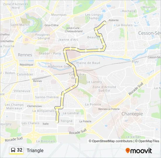 32 Bus Line Map