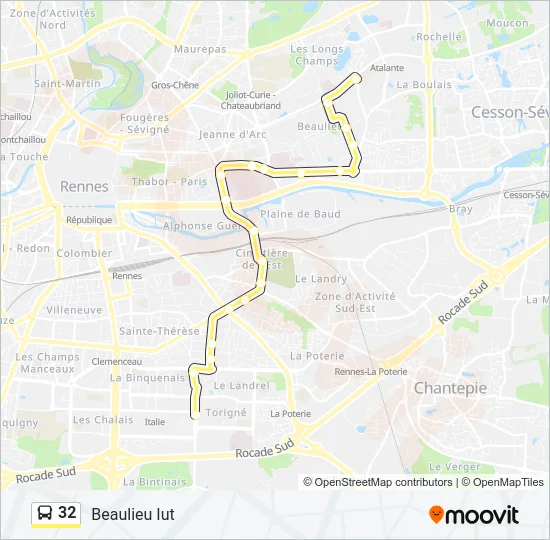 32 Bus Line Map