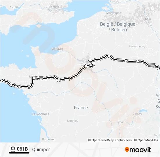 061B Train Line Map