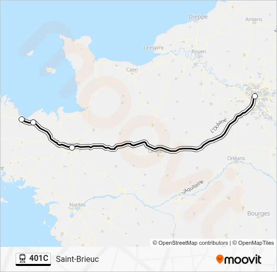 401C Train Line Map