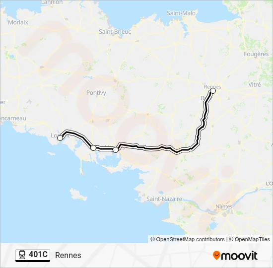 401C Train Line Map