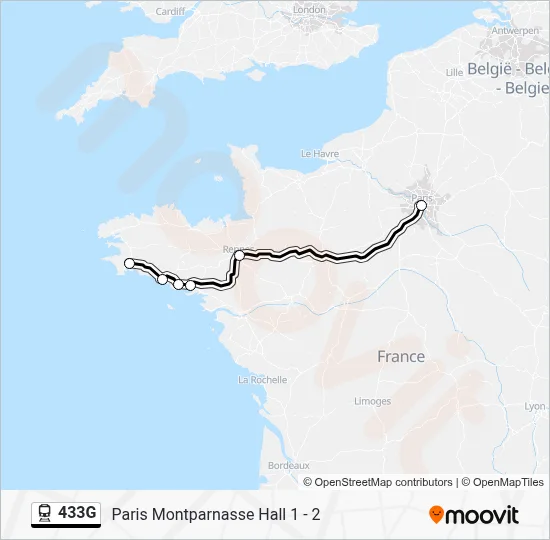 433G Train Line Map