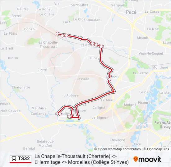 TS32 Bus Line Map