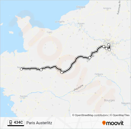 Mapa de 434C de tren