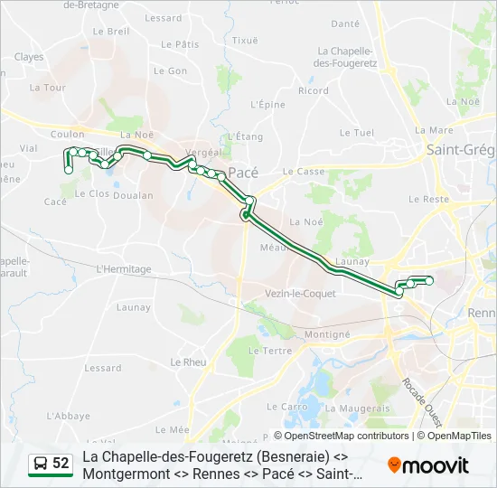 52 Bus Line Map