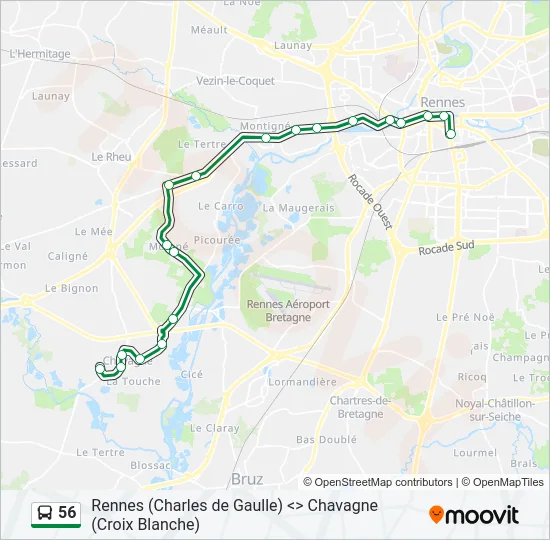 56 Bus Line Map