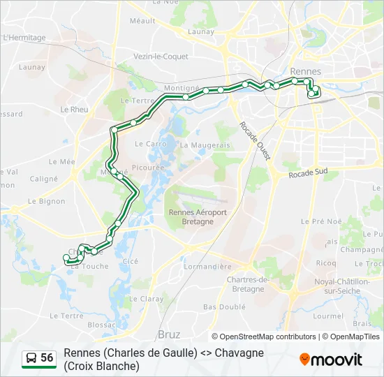 56 Bus Line Map