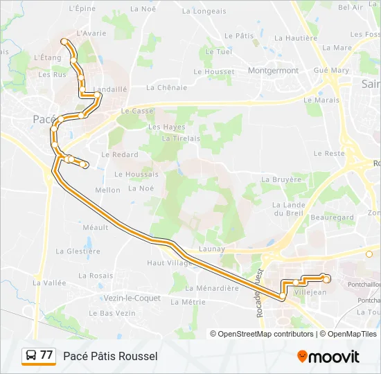 77 Bus Line Map