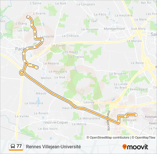 77 Bus Line Map