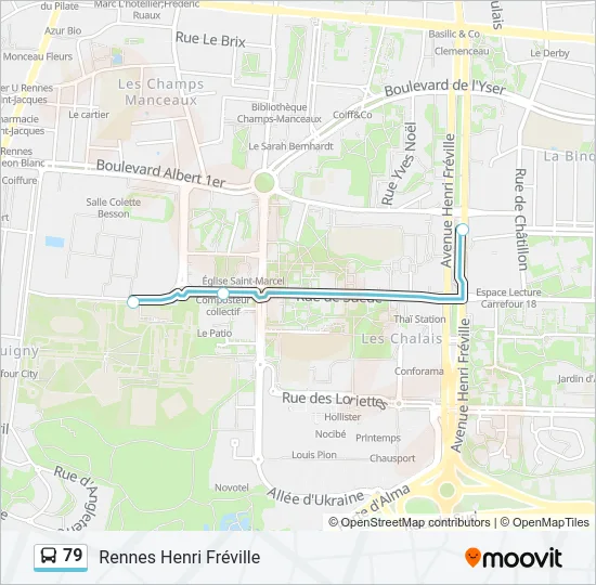 79 Bus Line Map