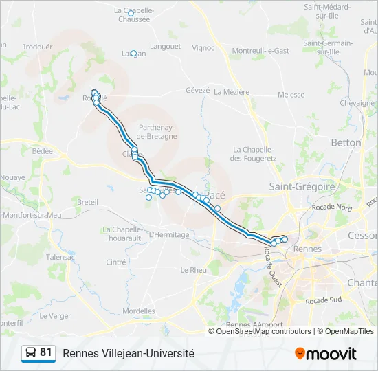 Directions To 81 North 81 Route: Schedules, Stops & Maps - Rennes Villejean-Université (Updated)