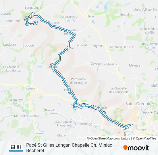 81 Bus Line Map