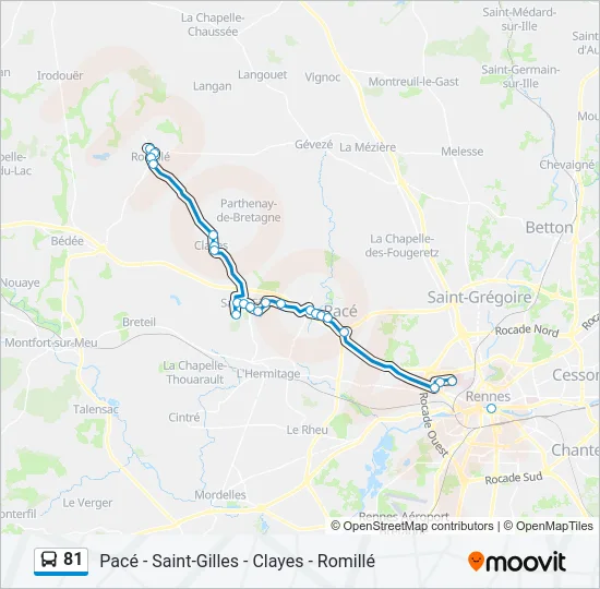 81 Bus Line Map