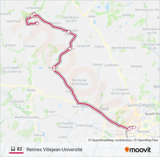 82 Bus Line Map