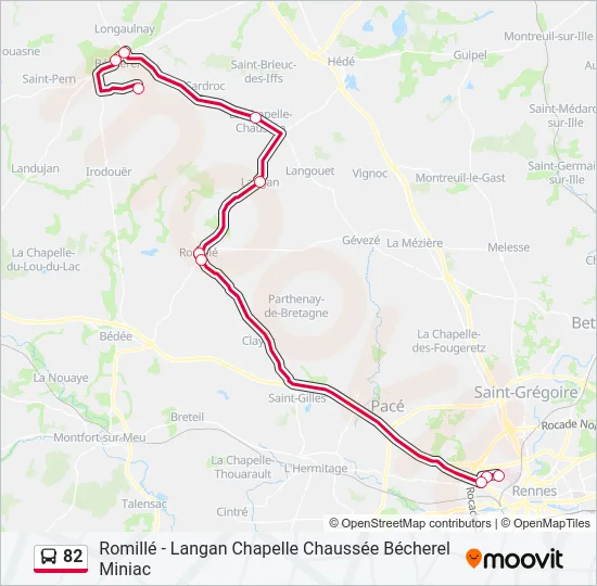 82 Bus Line Map