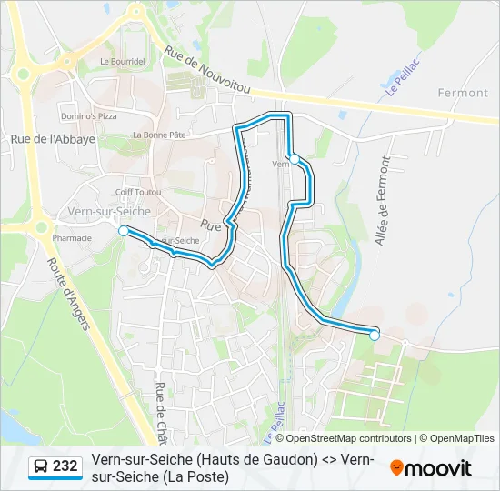 232 Bus Line Map