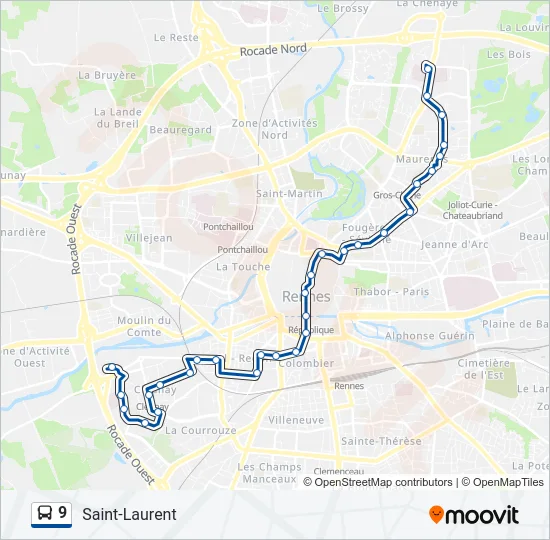9 Bus Line Map