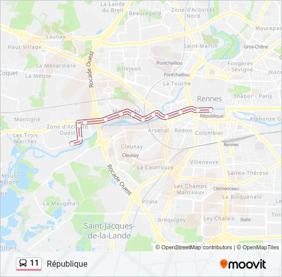 11 Bus Line Map