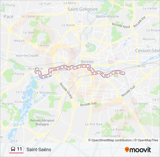 11 Bus Line Map