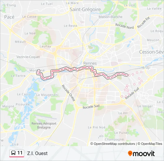 11 Bus Line Map