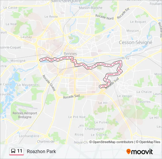 11 Bus Line Map