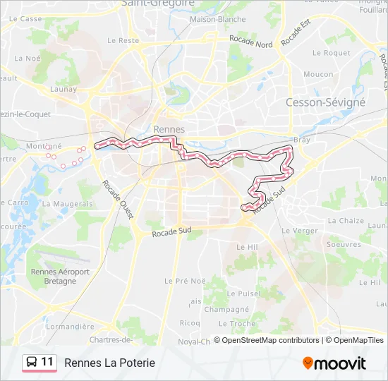 11 Bus Line Map