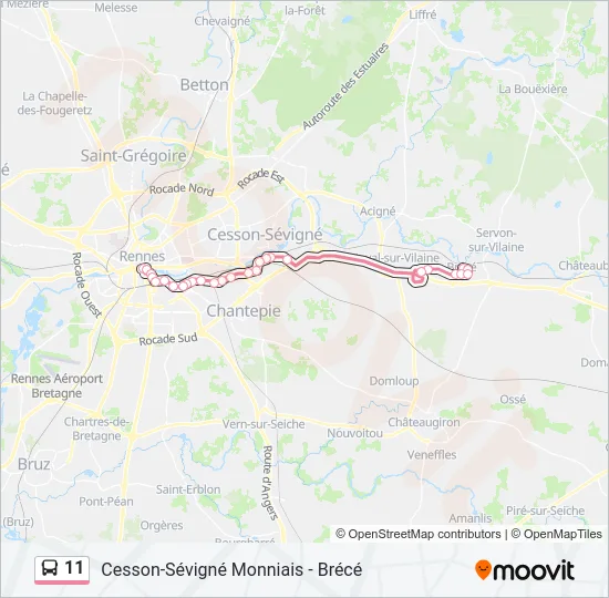 11 Bus Line Map
