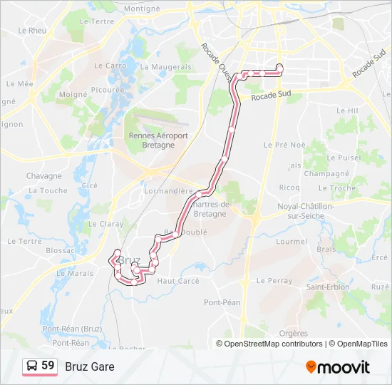 59 Bus Line Map