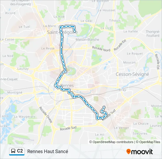 C2 Bus Line Map
