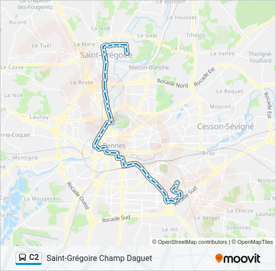 C2 Bus Line Map