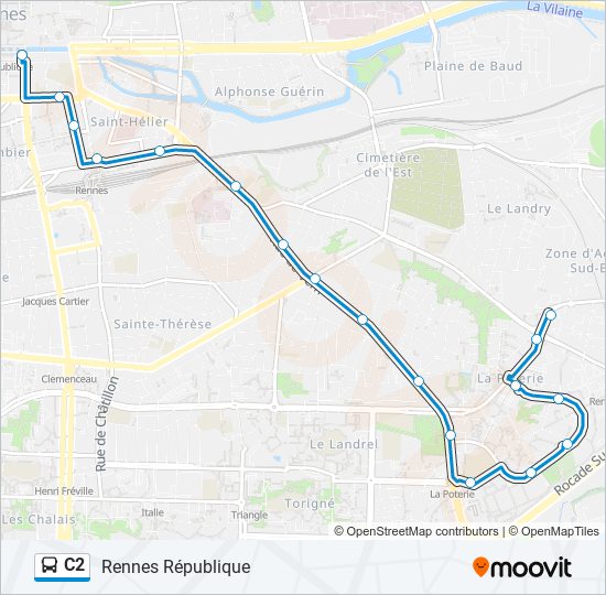 C2 bus Line Map