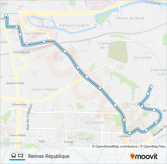 C2 Bus Line Map