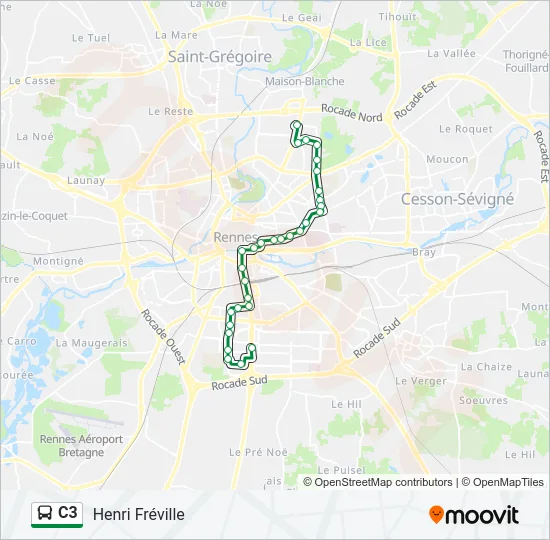 C3 Bus Line Map