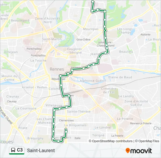 C3 Bus Line Map