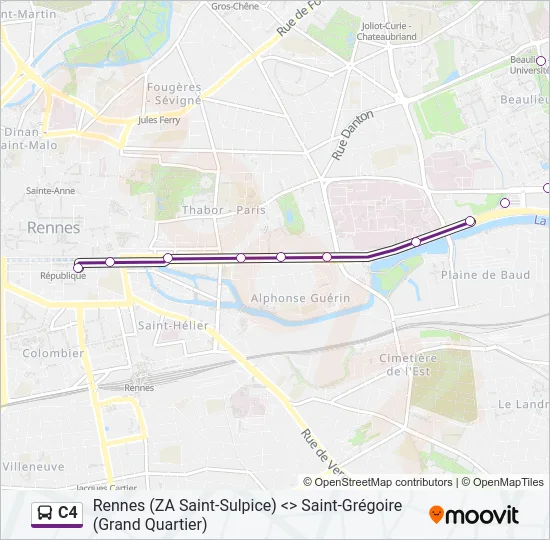 C4 Bus Line Map