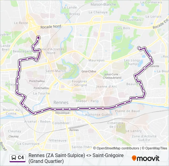 C4 Bus Line Map