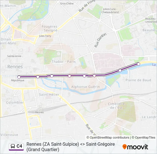 C4 Bus Line Map