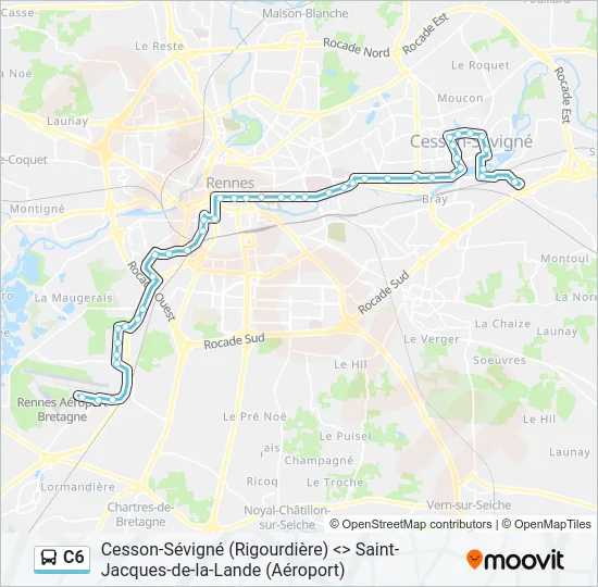 C6 Bus Line Map