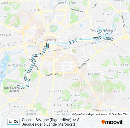 C6 Bus Line Map