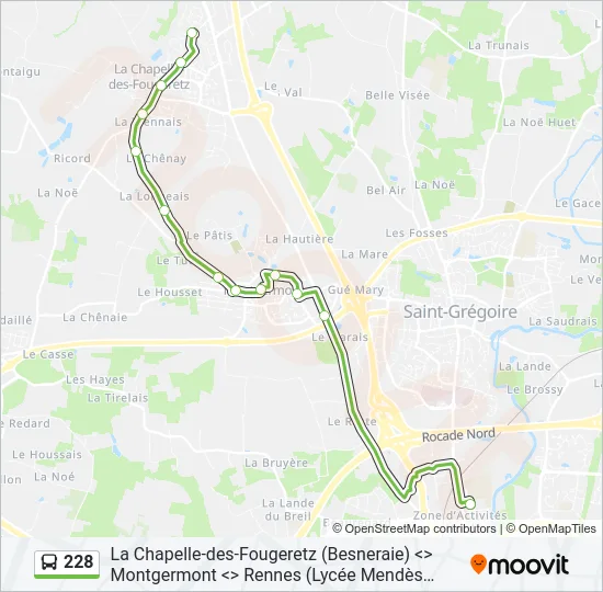 228 Bus Line Map