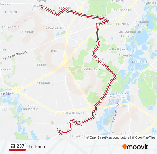 237 Bus Line Map
