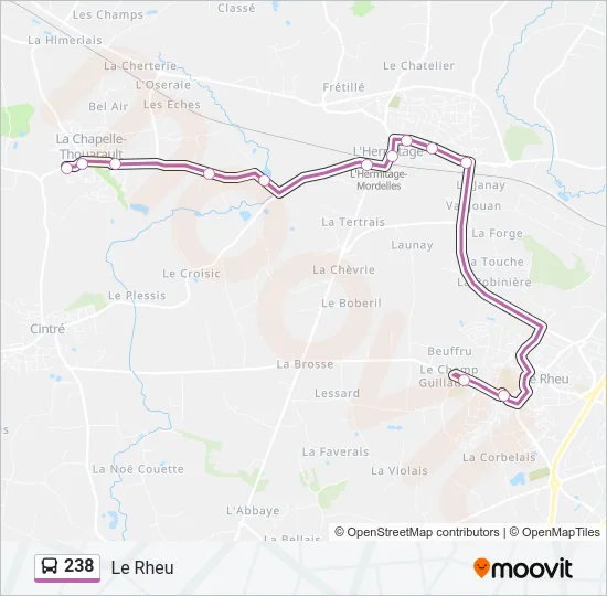 238 Bus Line Map