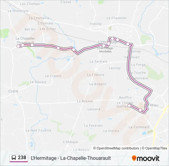 238 Bus Line Map