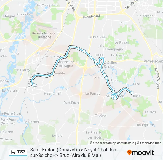 TS3 Bus Line Map