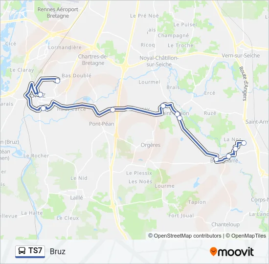 TS7 Bus Line Map