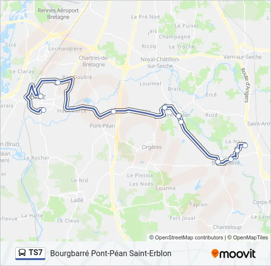 TS7 Bus Line Map