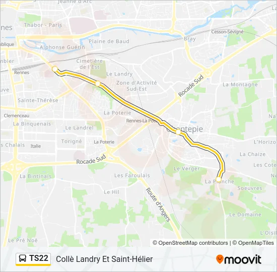 TS22 Bus Line Map