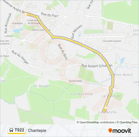 TS22 Bus Line Map