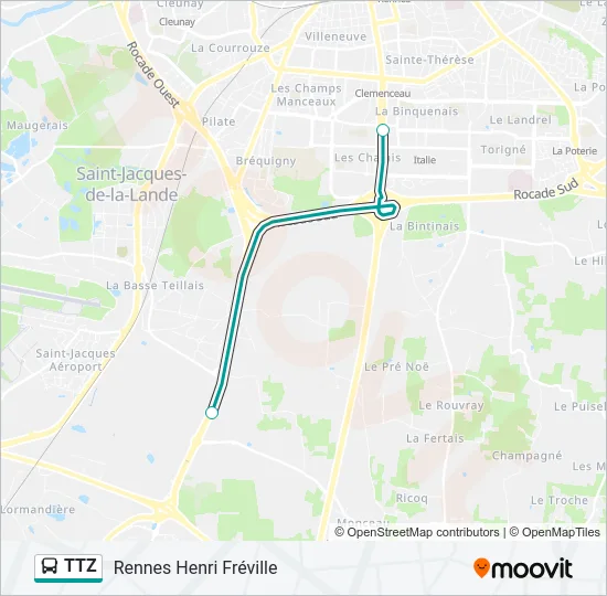 TTZ Bus Line Map